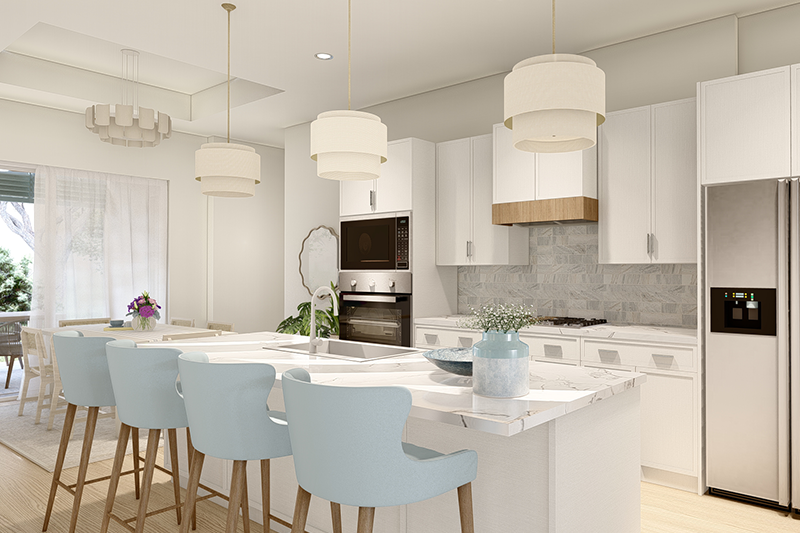 3D Rendering of a new construction home built by Cloud Design Build